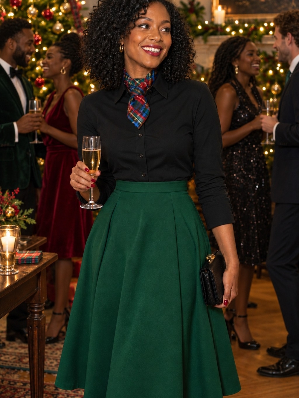 Women's Tartan Neckwear - Ascot / Carvat